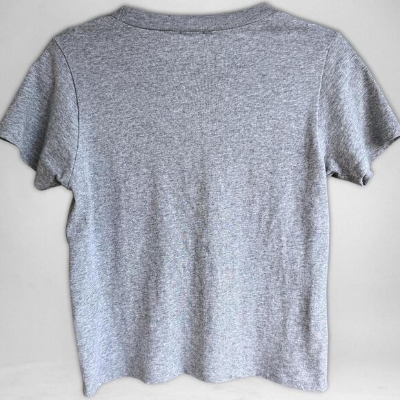 Brandy Melville New York Baby Tee Gray Green Cropped Top Y2K Women’s S - Picture 3 of 8